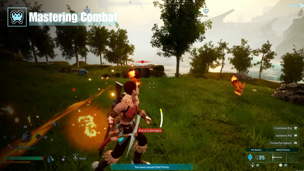 combat in Palworld